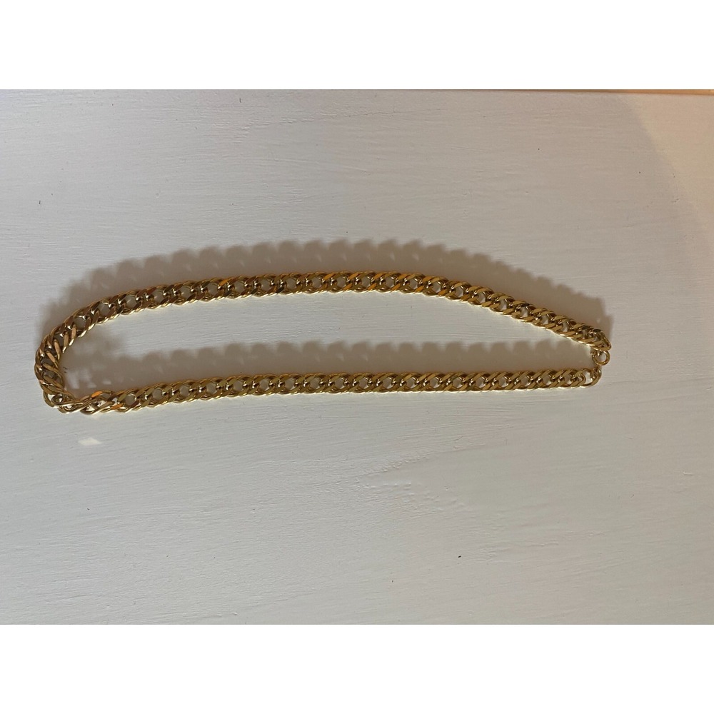 Gold Tone Fashion Chain Necklace Unisex Jewelry - Picture 4 of 5